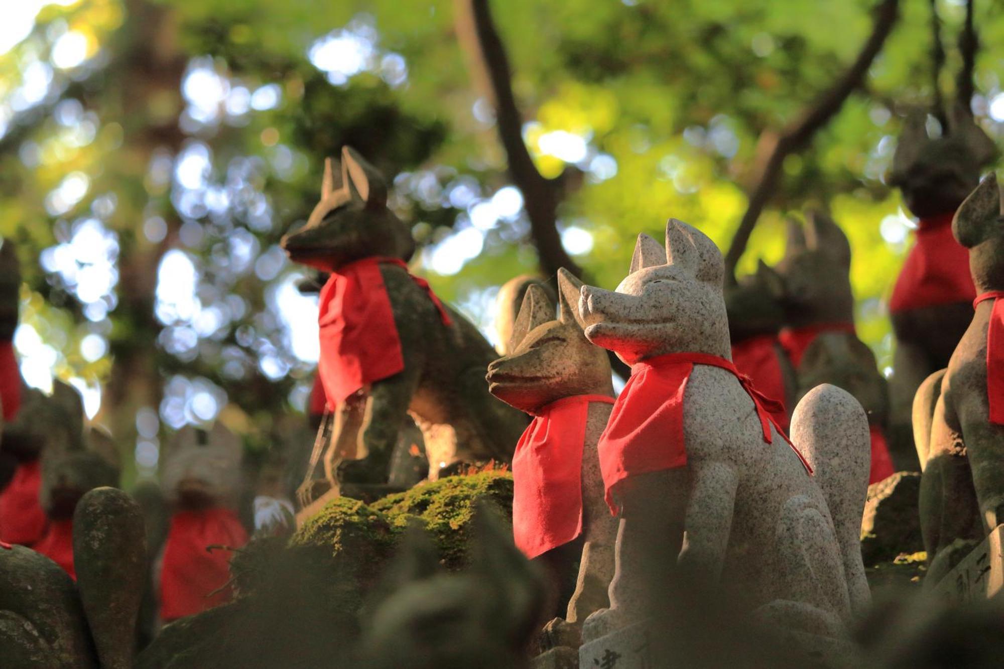 丰桥联合酒店 丰桥市 外观 照片 Kitsune statues at a shrine
